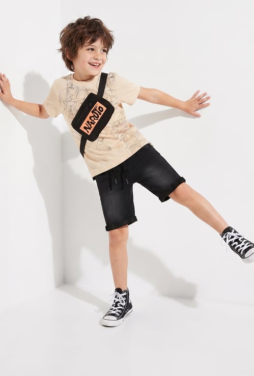 FAME FOREVER Boys Washed Regular Shorts