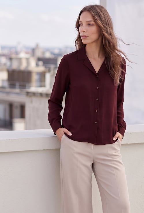 CODE CLASSIC Solid Regular-Fit Shirt