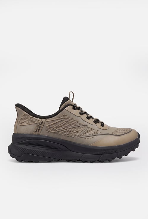 SKECHERS Textured Lace-Up Sports Shoes