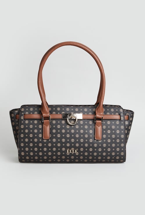 ELLE Printed Handheld Bag