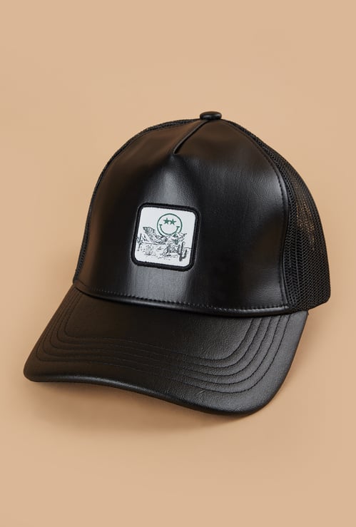 Smiley World Applique Design Baseball Cap