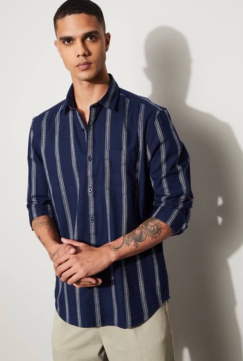 CODE Striped Regular Fit Shirt