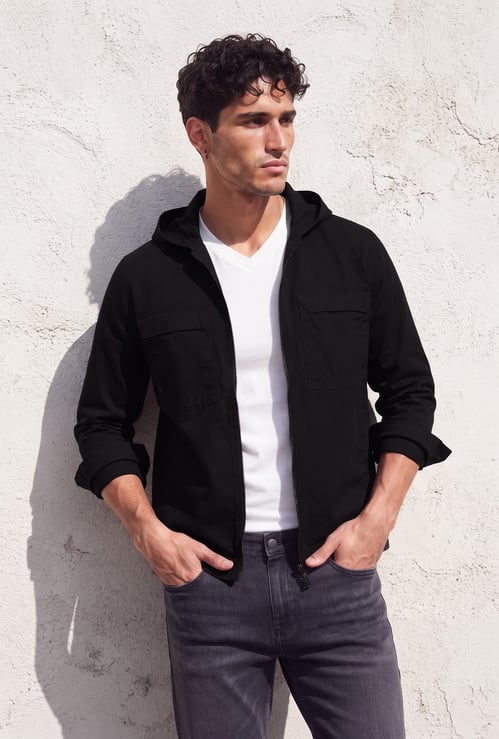 BOSSINI Solid Hooded Jacket
