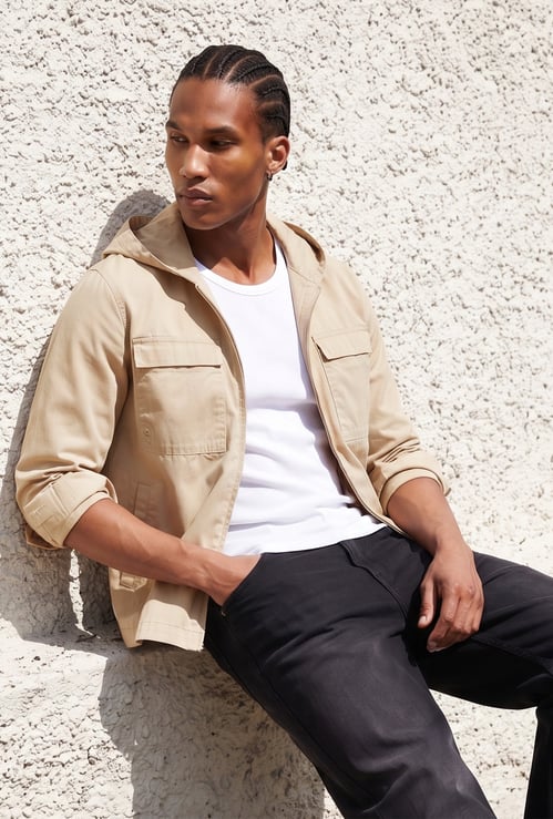 BOSSINI Solid Hooded Jacket
