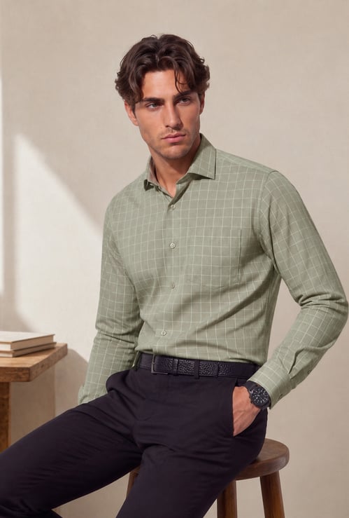 CODE Checked Regular Fit Formal Shirt