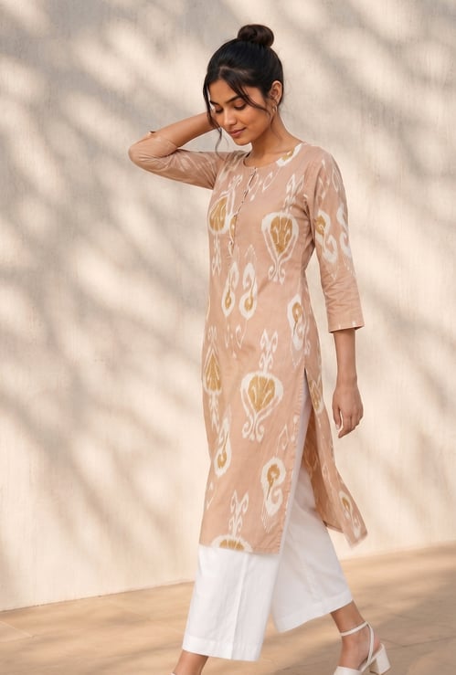 MELANGE Ethnic Motif Straight Kurta