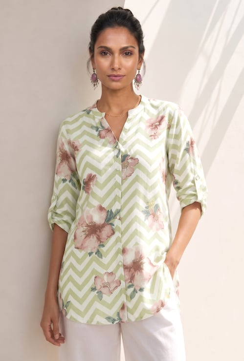 MELANGE Floral Print Kurti