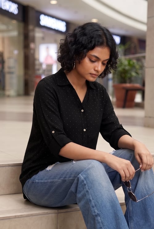 MELANGE Embellished Straight Kurti