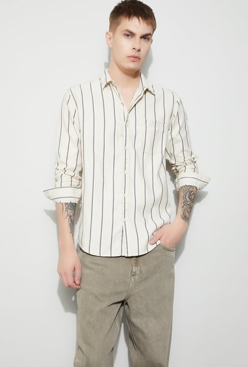 FAME FOREVER Striped Smart Fit Shirt