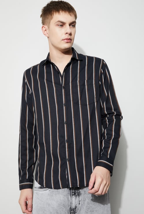 FAME FOREVER Striped Smart Fit Shirt