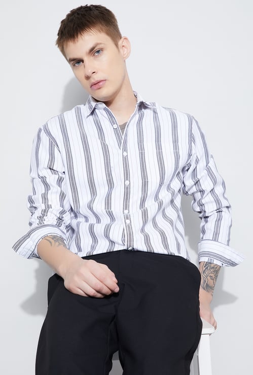 FAME FOREVER Striped Smart Fit Shirt