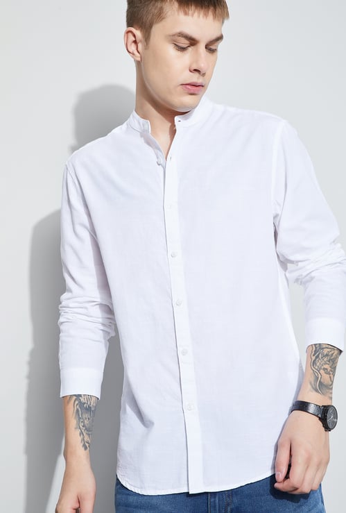 FAME FOREVER Solid Regular Fit Shirt