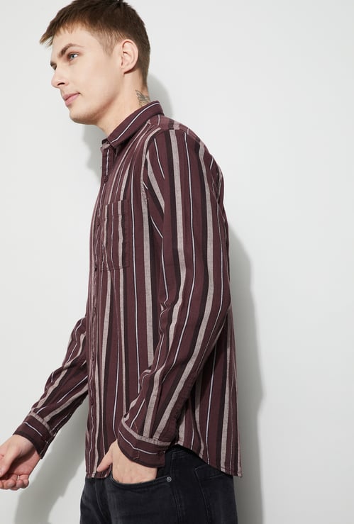 FAME FOREVER Striped Smart Fit Shirt