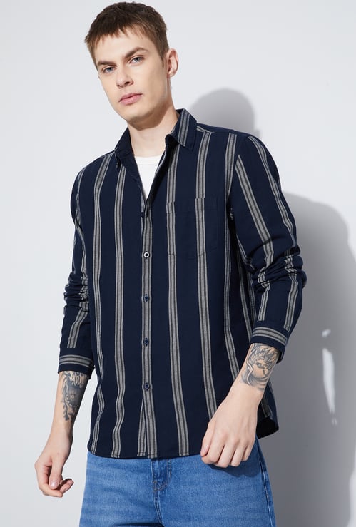 FAME FOREVER Striped Smart Fit Shirt