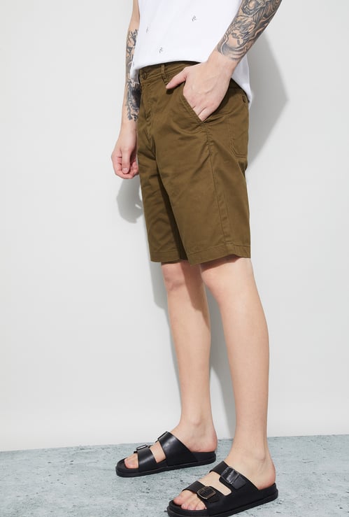 FAME FOREVER Solid Regular Fit Shorts