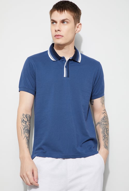 FAME FOREVER Solid Polo T-shirt