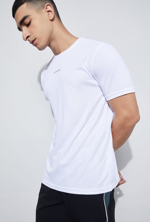 FAME FOREVER ACTIVE Solid Crew Neck T-shirt