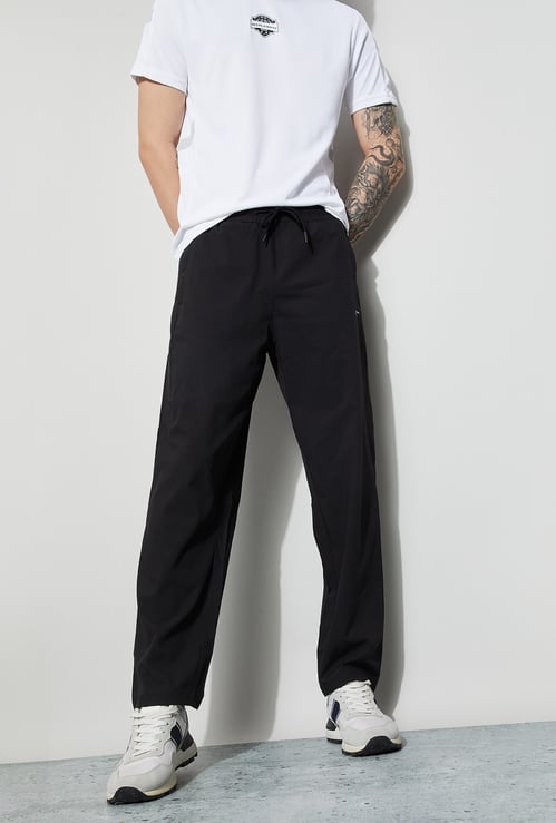 FAME FOREVER Solid Relaxed Track Pants