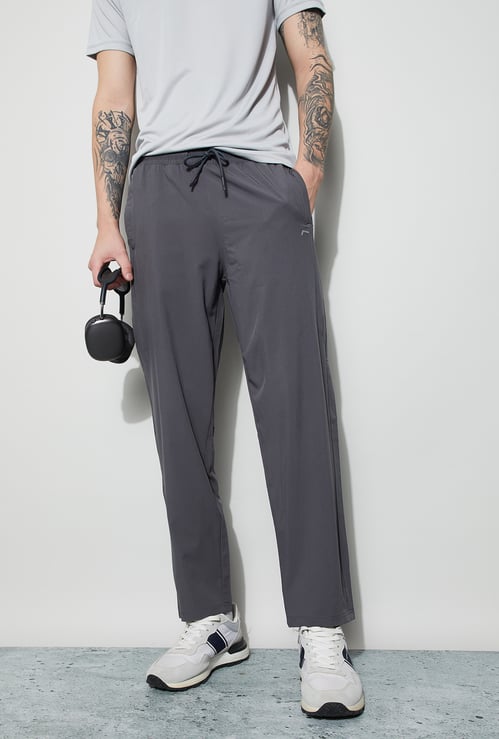 FAME FOREVER Solid Relaxed Track Pants