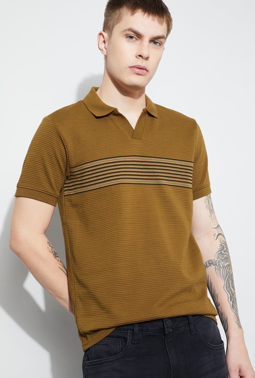 DENIMIZE Striped Polo T-shirt