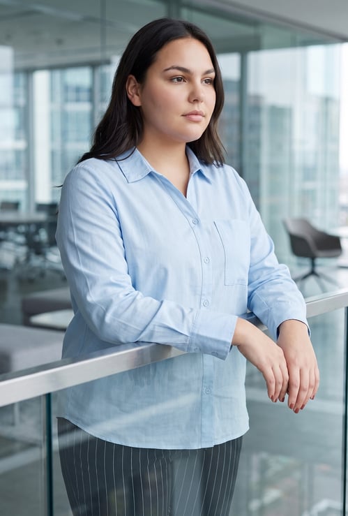 NEXUS Solid Button-Down Full Sleeves Shirt