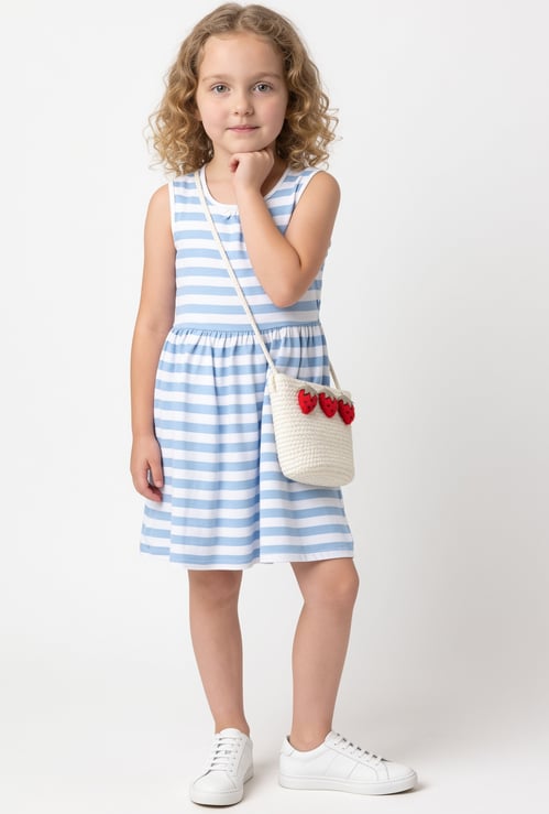 FAME FOREVER Girls Striped A-Line Dress