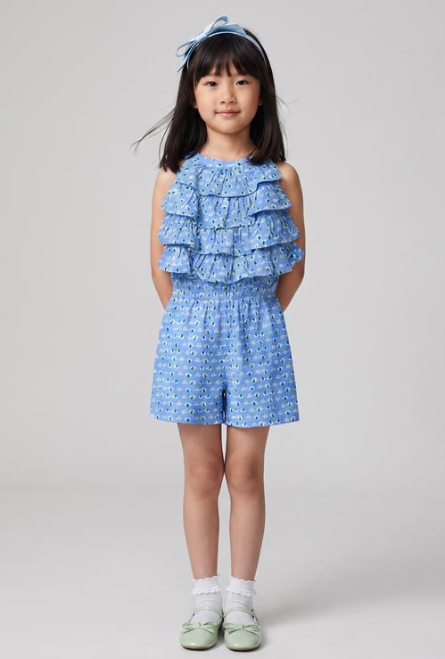 FAME FOREVER Girls Printed Playsuit