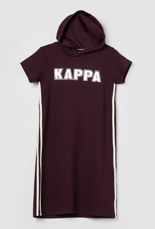 KAPPA Girls Graphic Print Hooded Dress