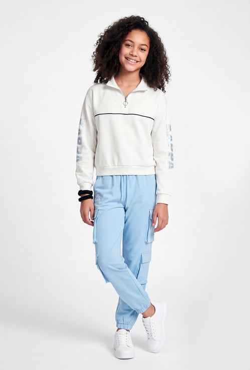 KAPPA Girls Typography Print Sweatshirt