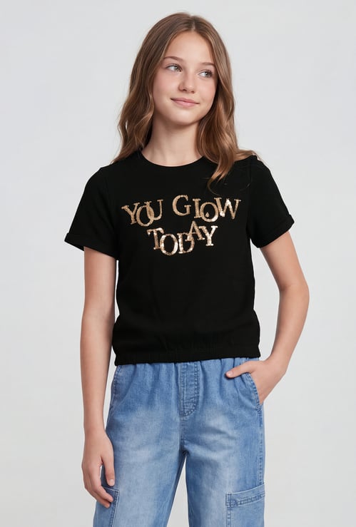 FAME FOREVER Girls Embellished T-shirt