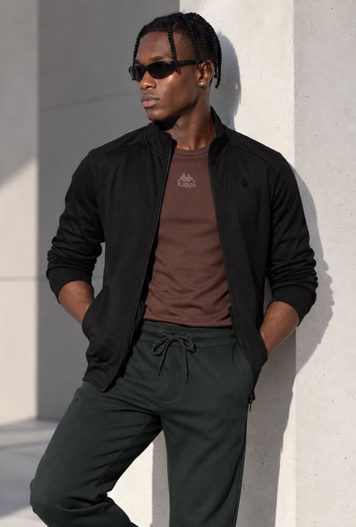 KAPPA Brand Print Zip Through Sweatshirt