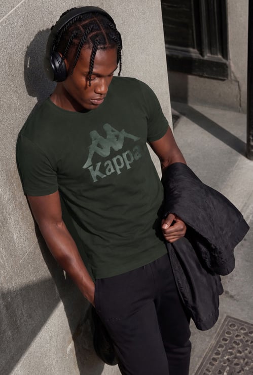 KAPPA Brand Print Crew Neck T-shirt