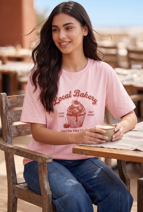 FAME FOREVER Graphic Print T-shirt