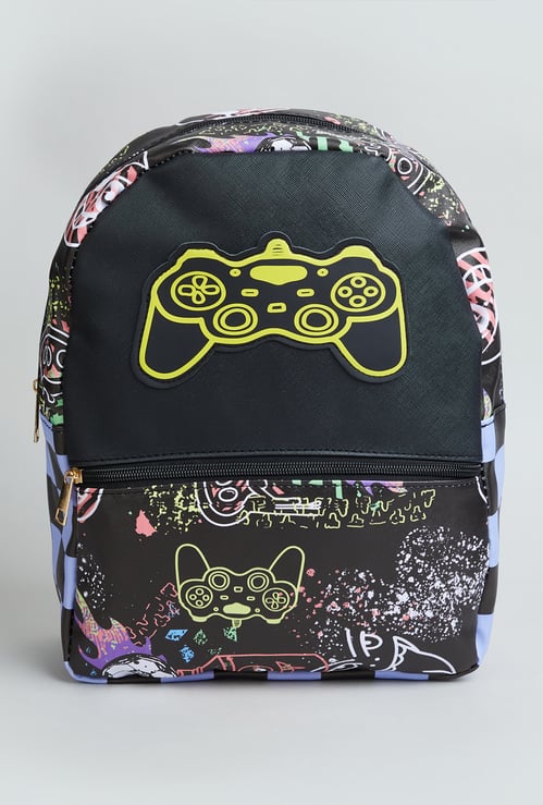 GINGER Girls Gamepad Printed Backpack