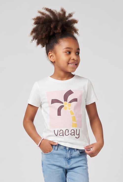 FAME FOREVER Girls Graphic Print T-shirt