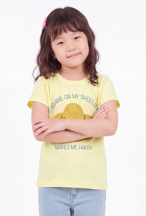 FAME FOREVER Girls Graphic Print T-shirt