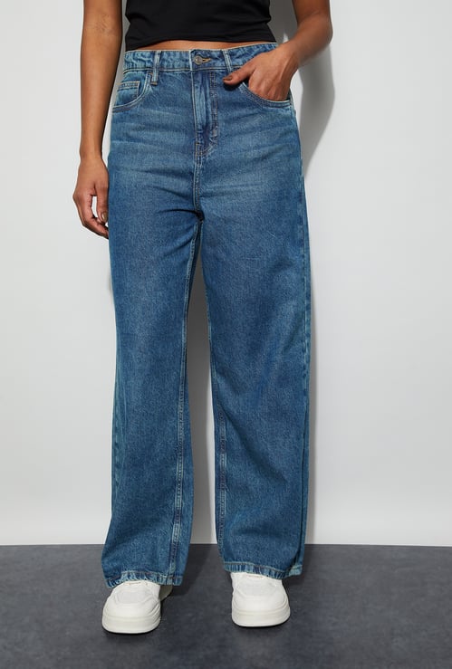GINGER Solid High-Rise Jeans