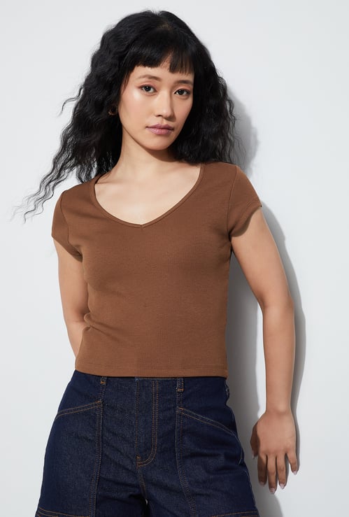 GINGER Ribbed T-shirt