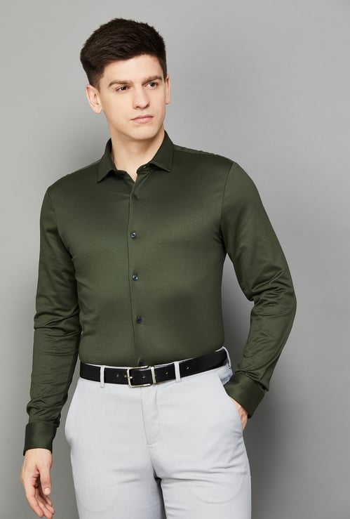LOUIS PHILIPPE Solid Slim Fit Formal Shirt