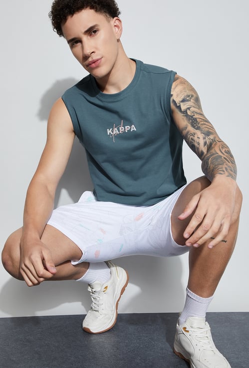 KAPPA Printed Sleeveless Crew Neck T-shirt