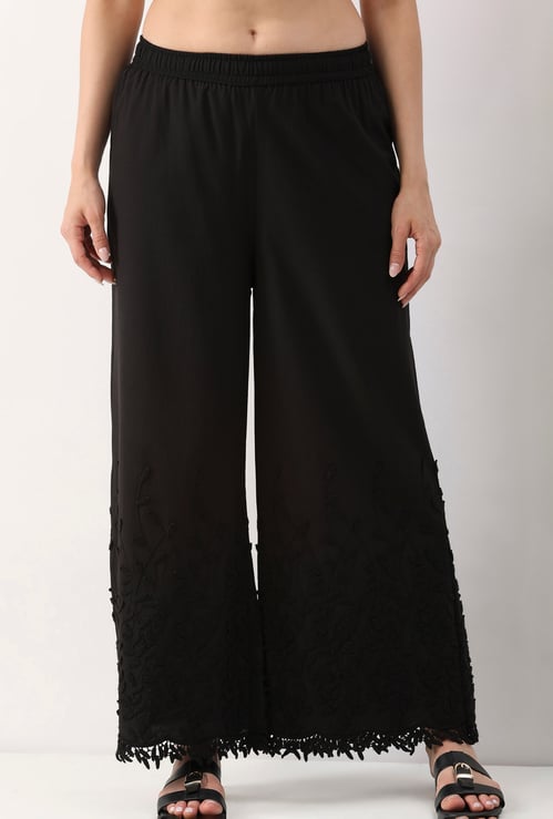 BIBA Embroidered Palazzos