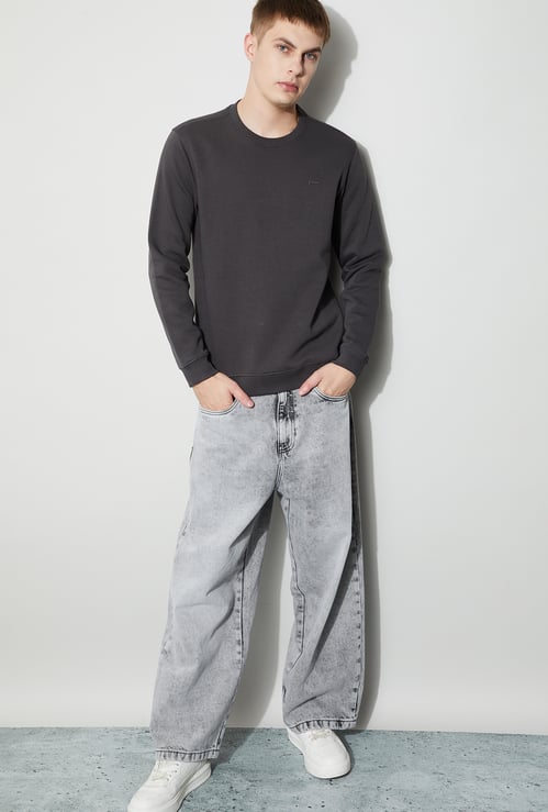 FAME FOREVER Solid Sweatshirt