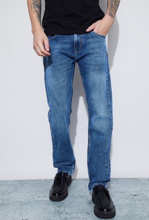 DENIMIZE Stonewashed Slim Straight Jeans