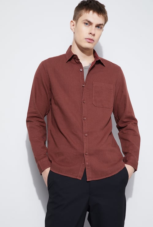 FAME FOREVER Solid Smart Fit Shirt
