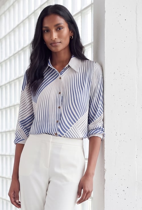 CODE Striped Regular Fit Shirt