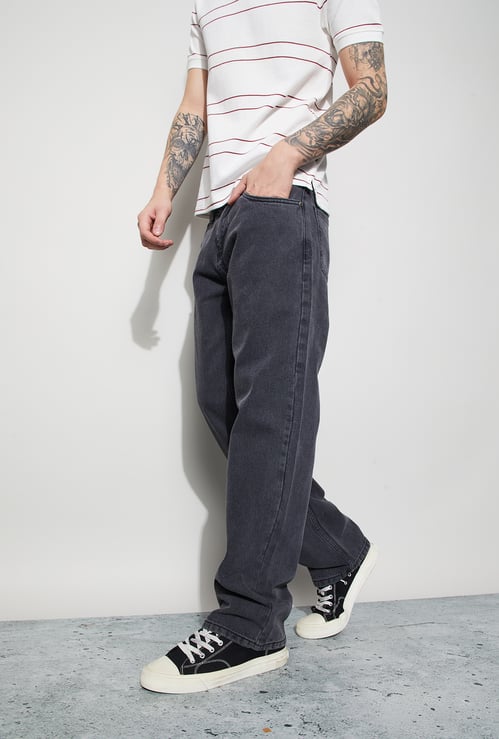DENIMIZE Washed Regular Straight Jeans