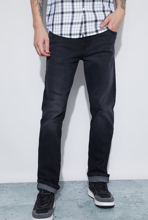 DENIMIZE Washed Slim Straight Jeans