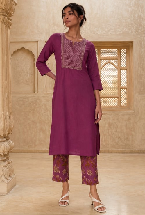 MELANGE Embroidered Kurta Set