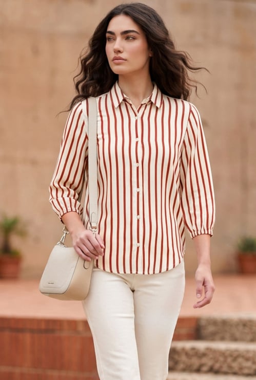 FAME FOREVER Striped Shirt