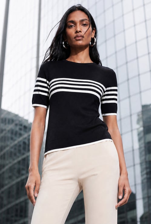 CODE CLASSIC Knit Striped Top